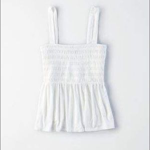 white smocked tank top
